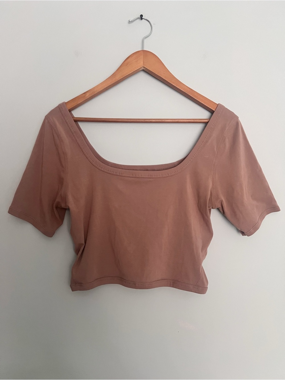 Lululemon Ribbed Held Tight Short Sleeve Shirt Mauve Brown Size 6